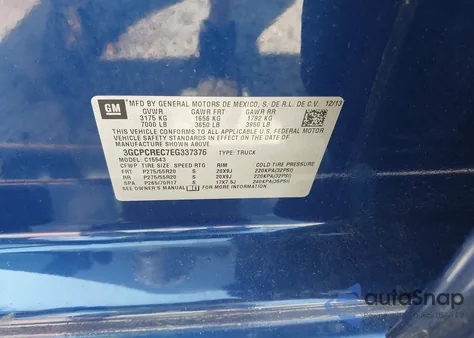 2014 Chevrolet Silverado 1500 2Lt from USA, damaged, VIN 3GCPCREC7EG337376